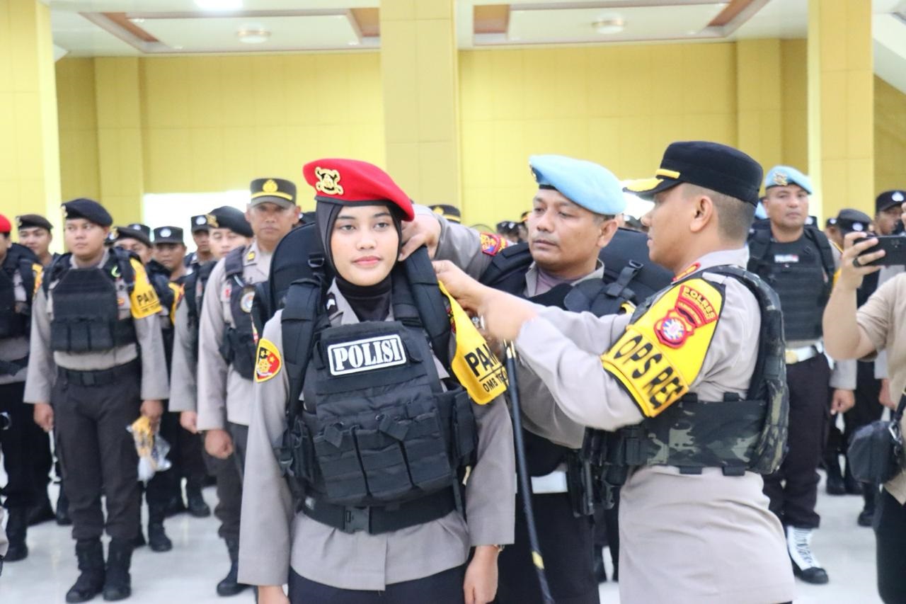 Kapolres Kobar Cek Kesiapan Personel Pam TPS