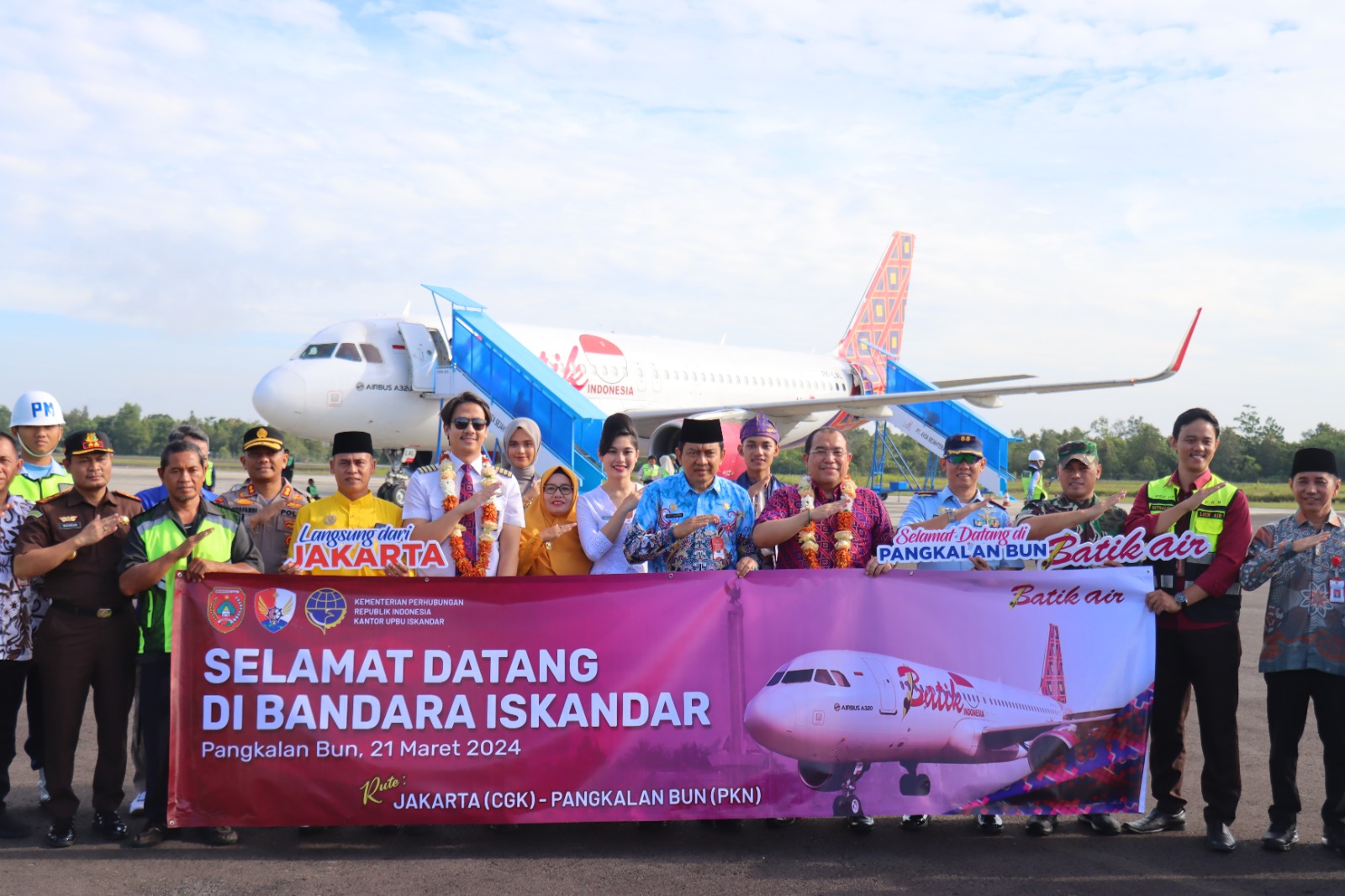 Batik Air Pangkalan Bun-Jakarta Terbang Perdana