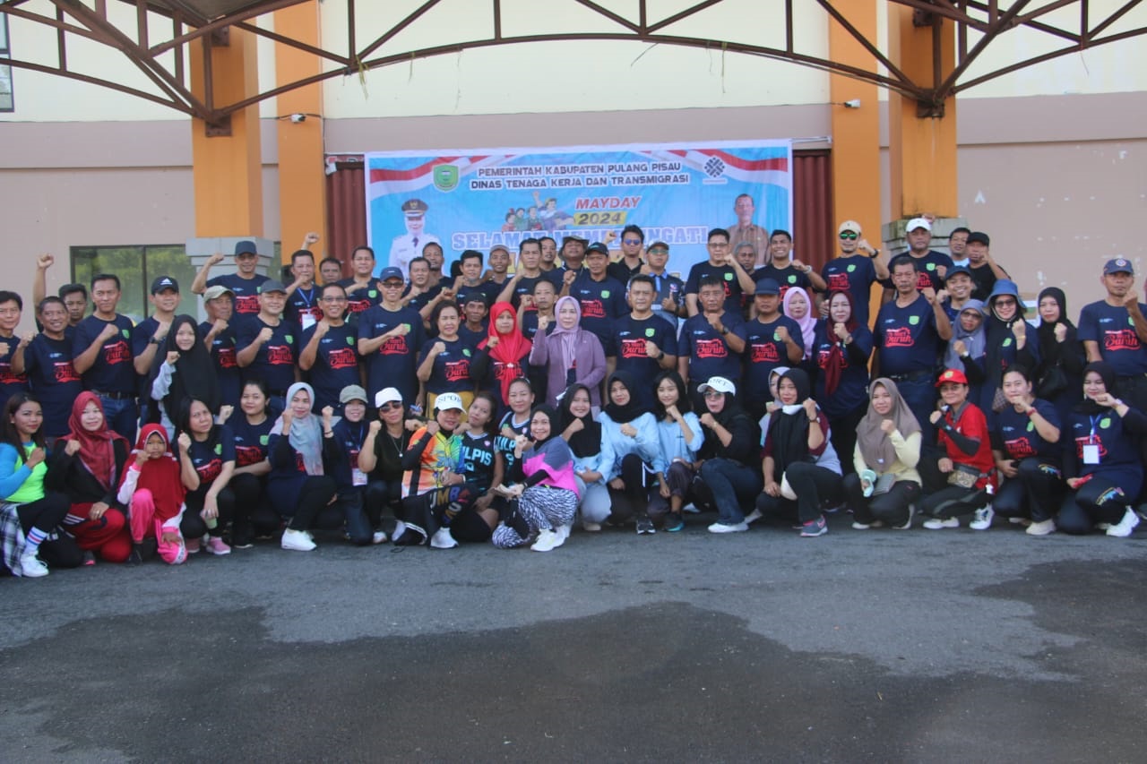 Peringati May Day, Disnaker Pulpis Gelar Senam Bersama