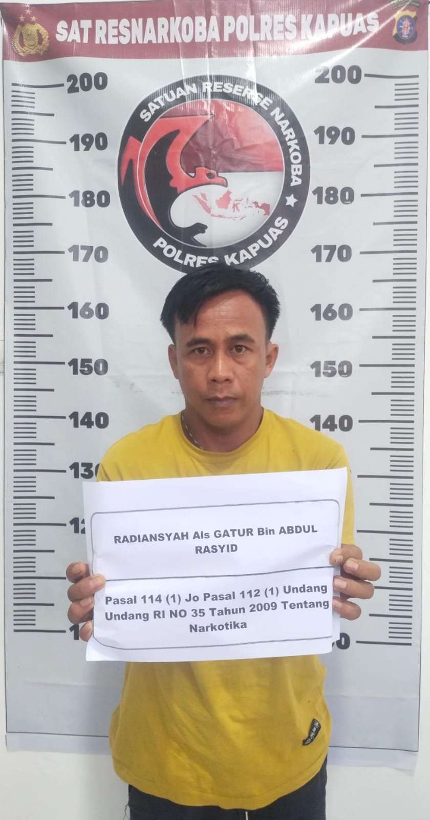 Resnarkoba Polres Kapuas Amankan Pengedar Sabu Tajepan