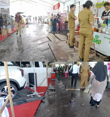TIDAK TERTATA DAN TERGENANG AIR-Masyarakat Keluhkan Parkir Kalteng Expo