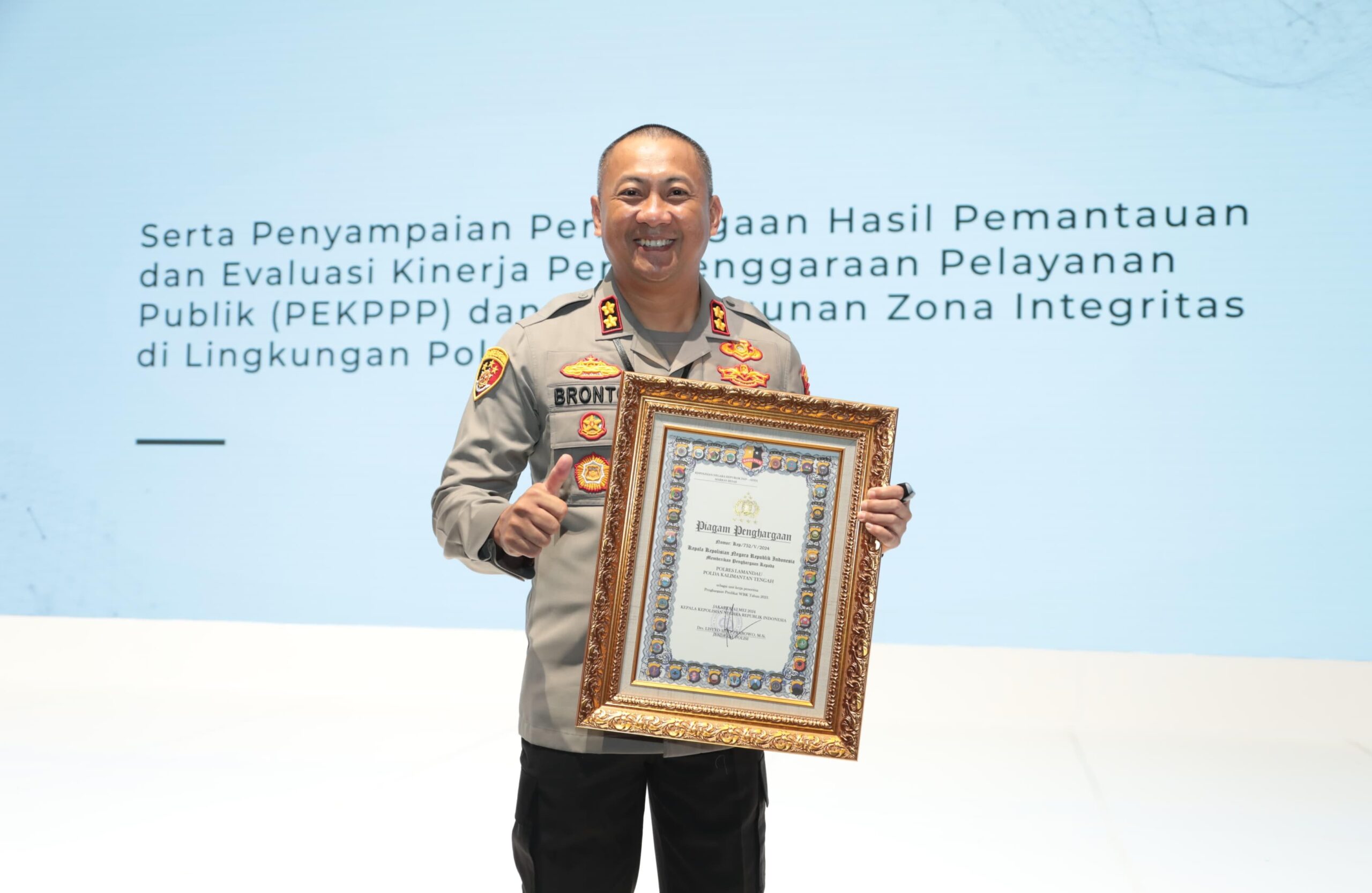 Polres Lamandau Raih WBK 2023 di Musrenbang Polri