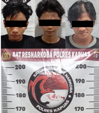 Sehari Satresnarkoba Kapuas Tangkap 3 Pengedar Sabu 
