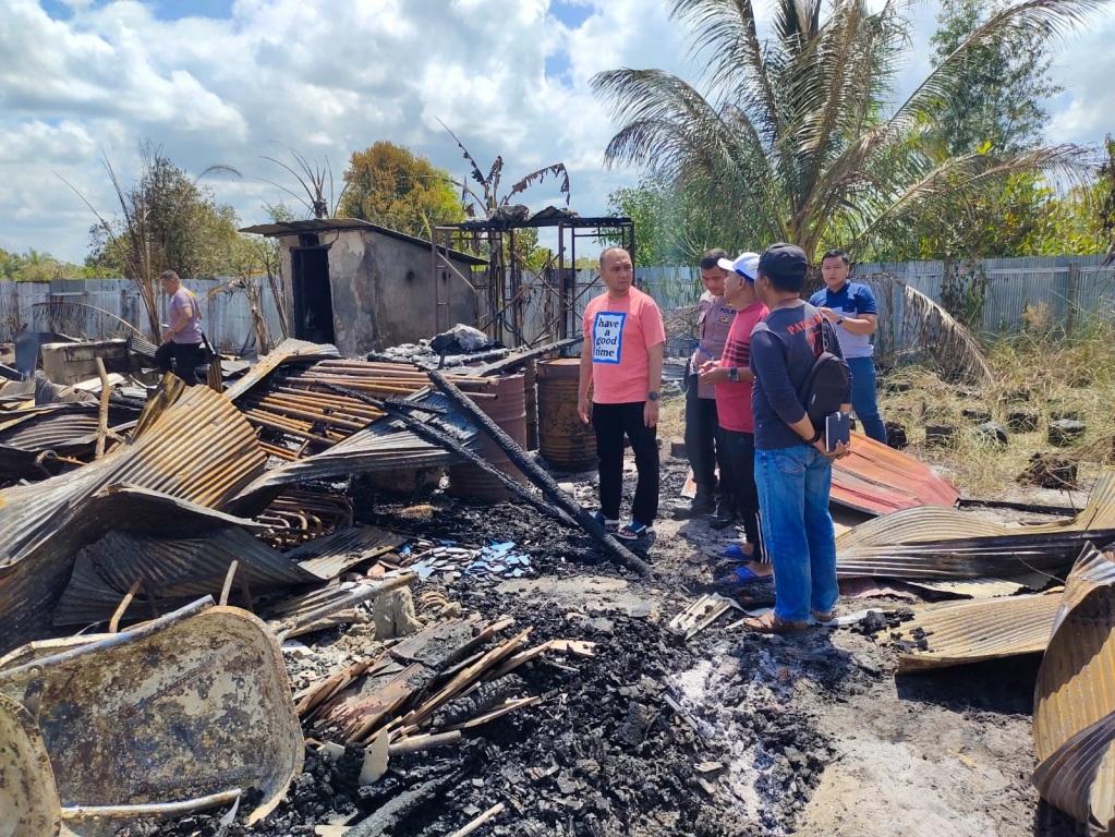 Rumah dan Gudang Terbakar di Palangka Raya