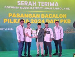 PKB Serahkan B1KWK untuk 5 Calon Kepala Daerah di Kalteng