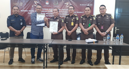Penguatan Penyelenggaraan Pilkada-KPU dan Kejari Kobar Teken MoU