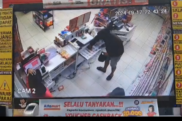 Lagi Alfamart Palangka Raya Dirampok, Gasak Rp10 Juta