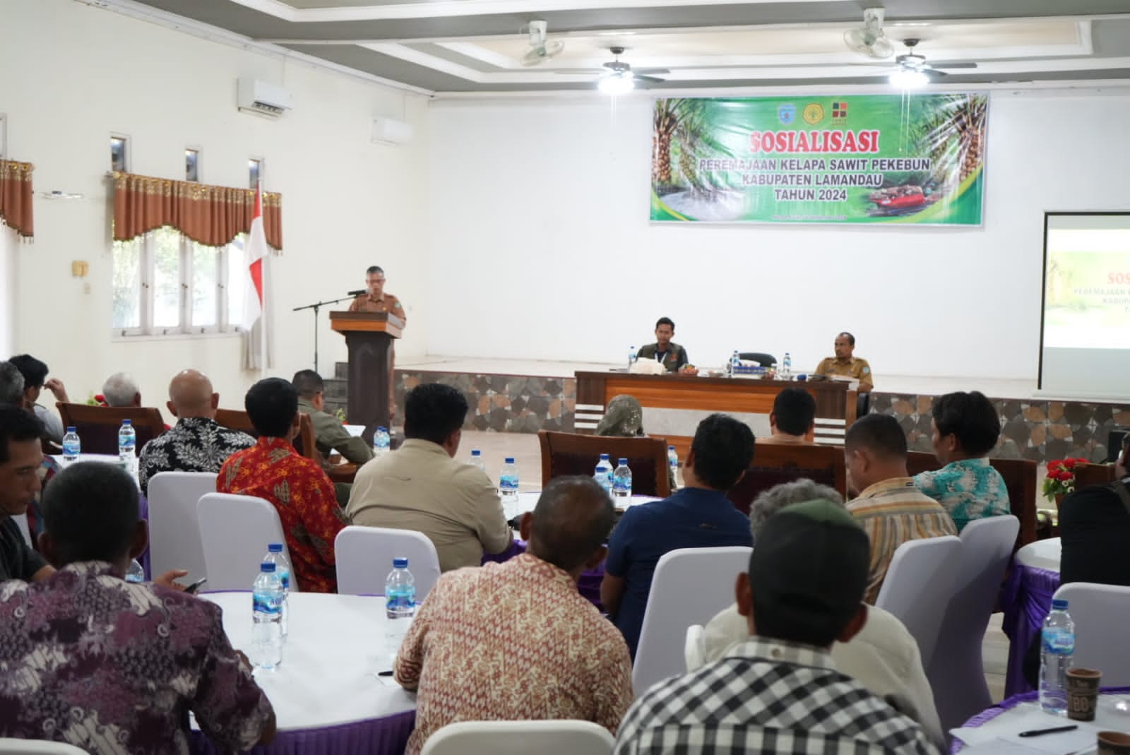 Sekda Lamandau Buka Sosialisasi Peremajaan Kelapa Sawit Pekebun
