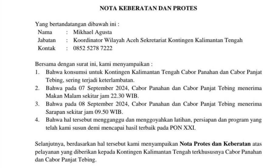 Atlet Kalteng Belum Raih Medali di PON XXI
