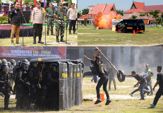 SIMULASI SISPAMKOTA-TNI-Polri Pastikan Keamanan Pilkada 2024 