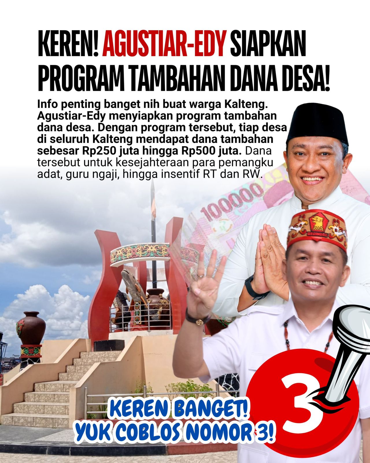 Kenalkan Kartu Huma Betang Sejahtera, Edy Pratowo Disambut Antusias Warga Jabiren 