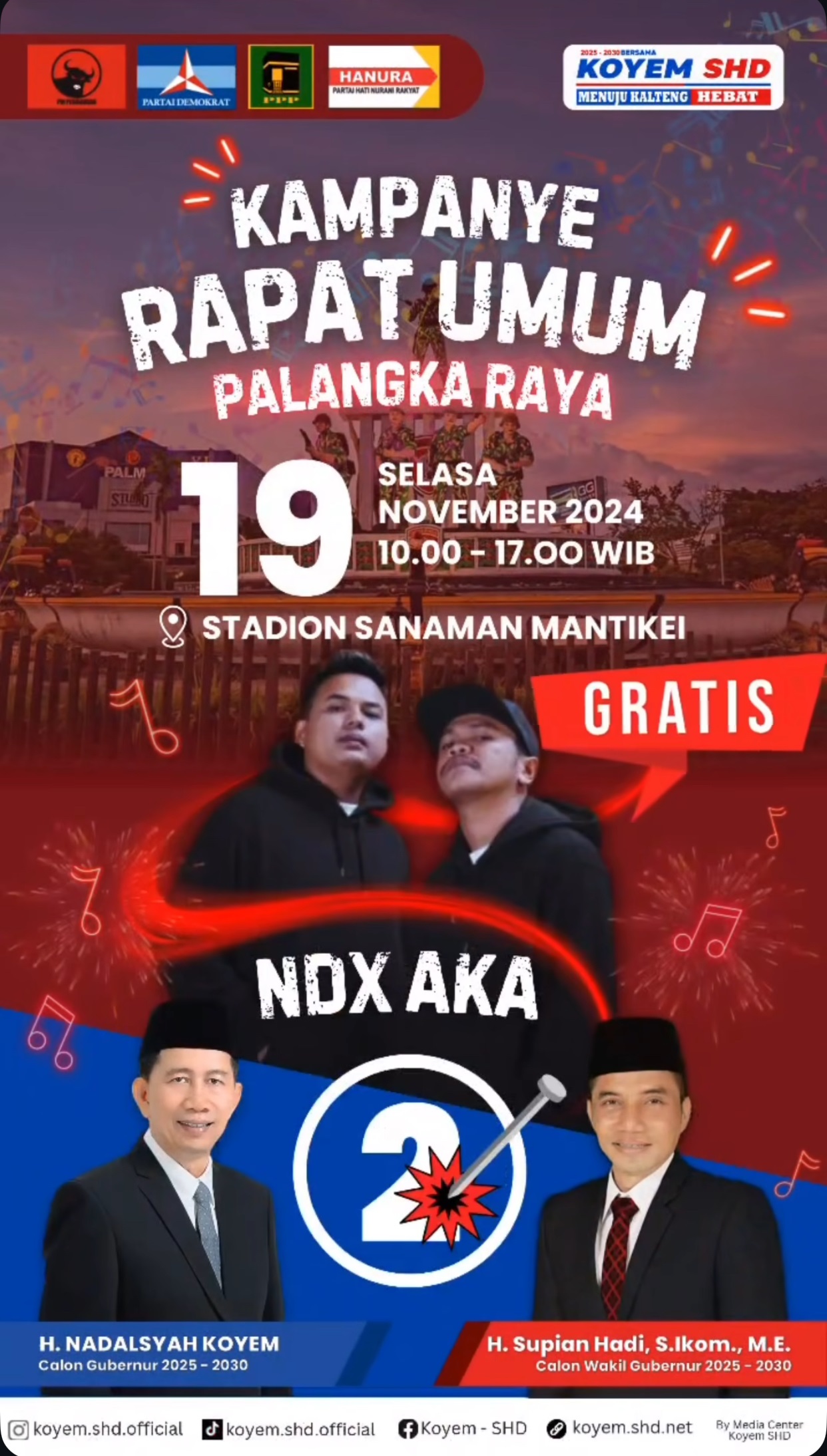 Kampanye Akbar Koyem-SHD Dimeriahkan NDX AKA