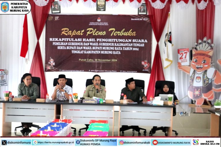 KPU Gelar Rapat Pleno Rekapitulasi Perhitungan Suara Cabup dan Cawabup Mura