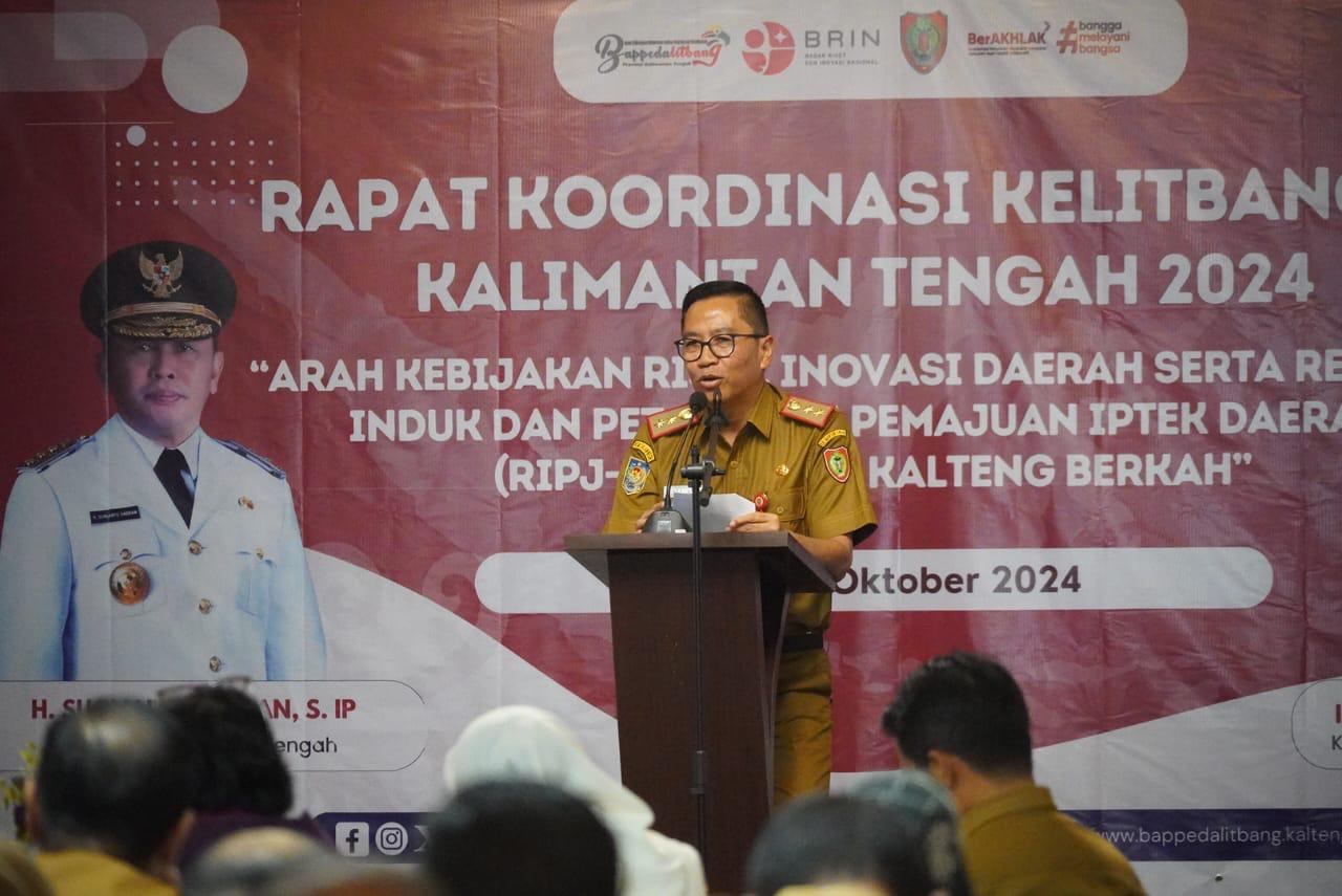 Kepala Bappedalitbang Prov Kalteng Buka Rakor Kelitbangan Se-Kalteng