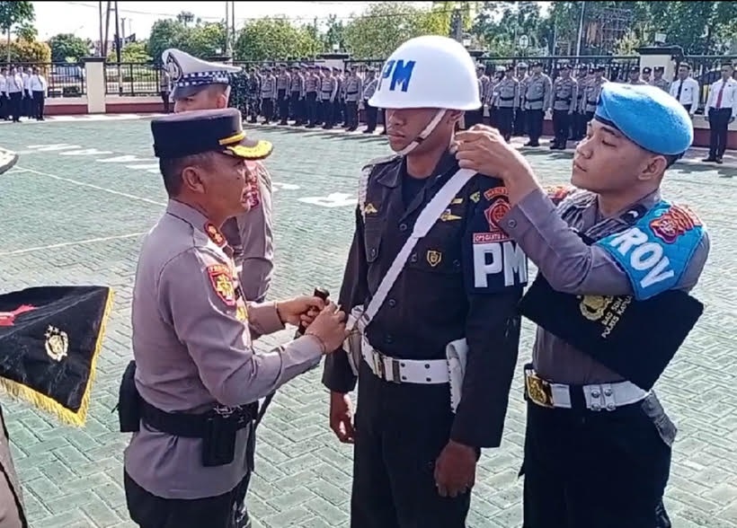 Polres Kapuas Gelar Apel Gabungan OKT Lilin Telabang 2024