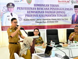 Kepala Bappedalitbang Prov. Kalteng Buka Bimtek Penyusunan Rencana Penanggulangan Kemiskinan Daerah