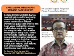 Teras Apresiasi MK Hapus Ambang Batas Pilpres