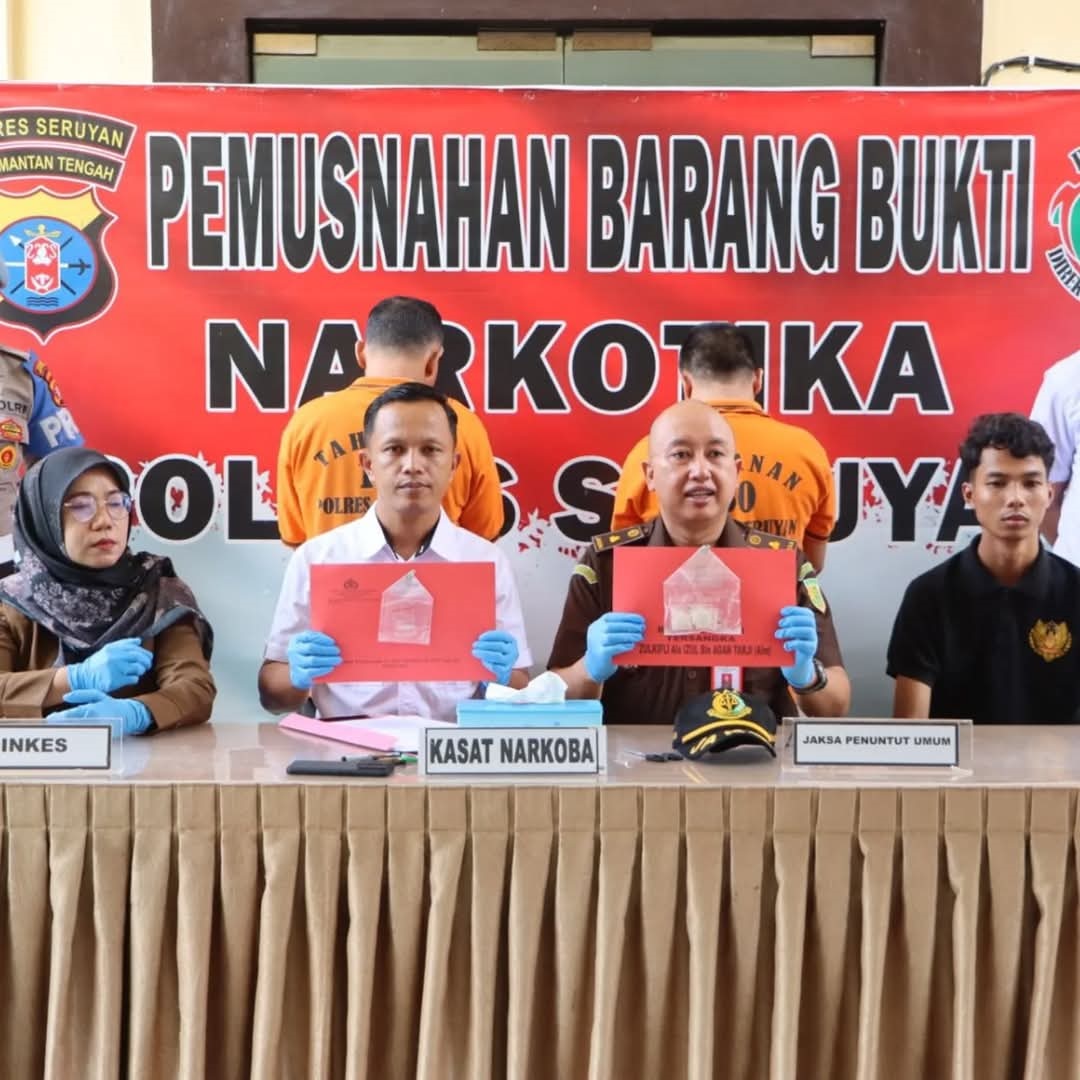 Polres Seruyan Musnahkan 12,78 gram Sabu