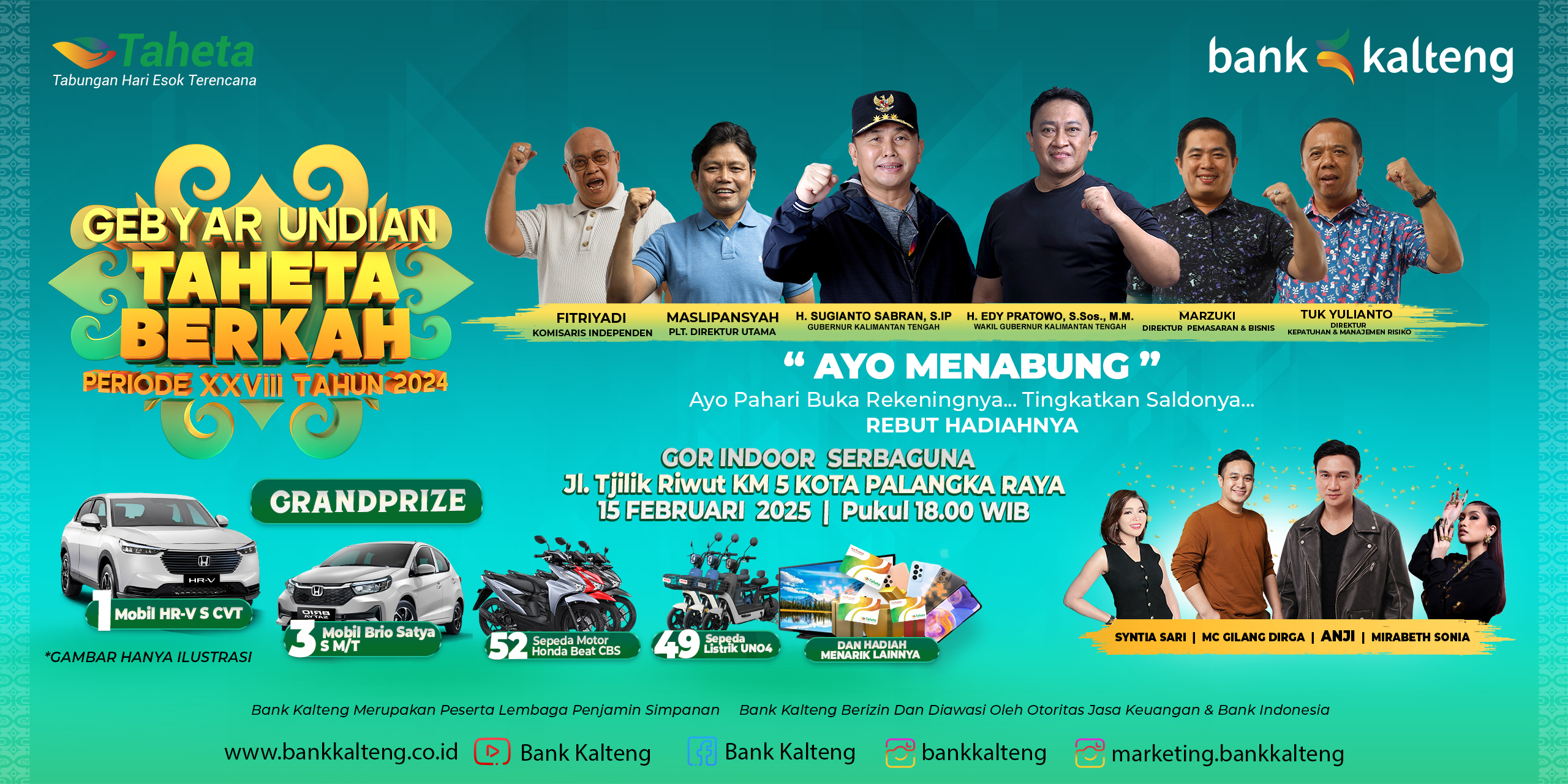Gebyar Undian Taheta Berkah Periode XXVIII/2024 Bank Kalteng