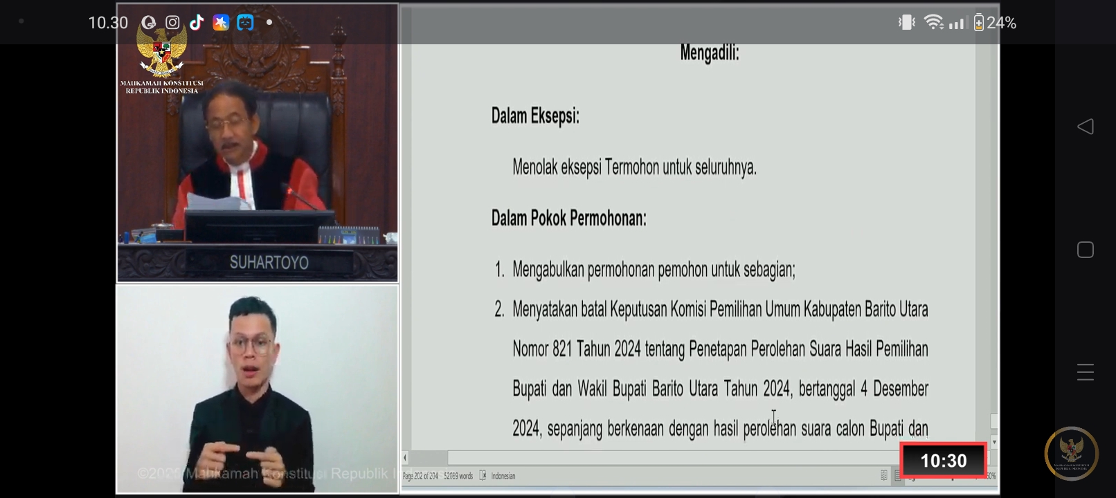 MK Kabulkan Gugatan AGI-SAJA, Pilkada Barut PSU di 2 TPS