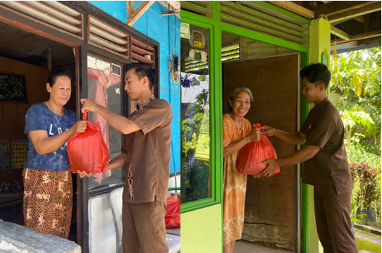 Grand Kecubung Hotel Bagikan Paket Sembako 