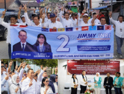 Diantar Ribuan Pendukung, Jimmy-Inri Daftar Pertama ke KPU