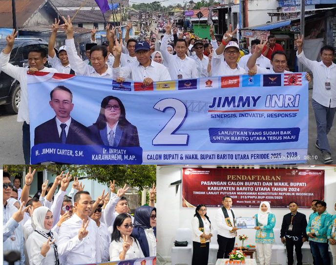 Diantar Ribuan Pendukung, Jimmy-Inri Daftar Pertama ke KPU