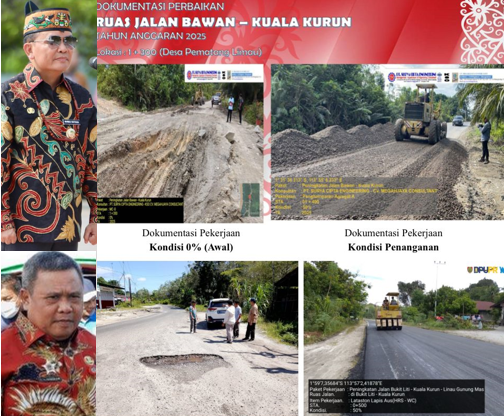 Respons Cepat Pemprov Kalteng Ditindaklanjuti PUPR Kalteng, Kebutuhan Akses Jalan Palangka Raya–Kuala Kurun Ditangani Tiga Paket