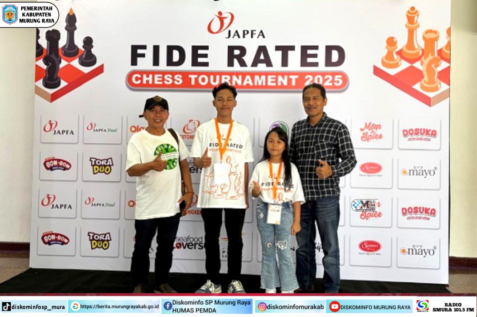 Dua Atlet Catur Junior Mura Ikuti Turnamen Internasional JAFPA FIDE Rated Chess Turnament 2025