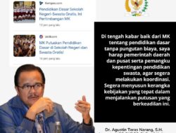 Teras Apresiasi Putusan MK Gratiskan Biaya Sekolah