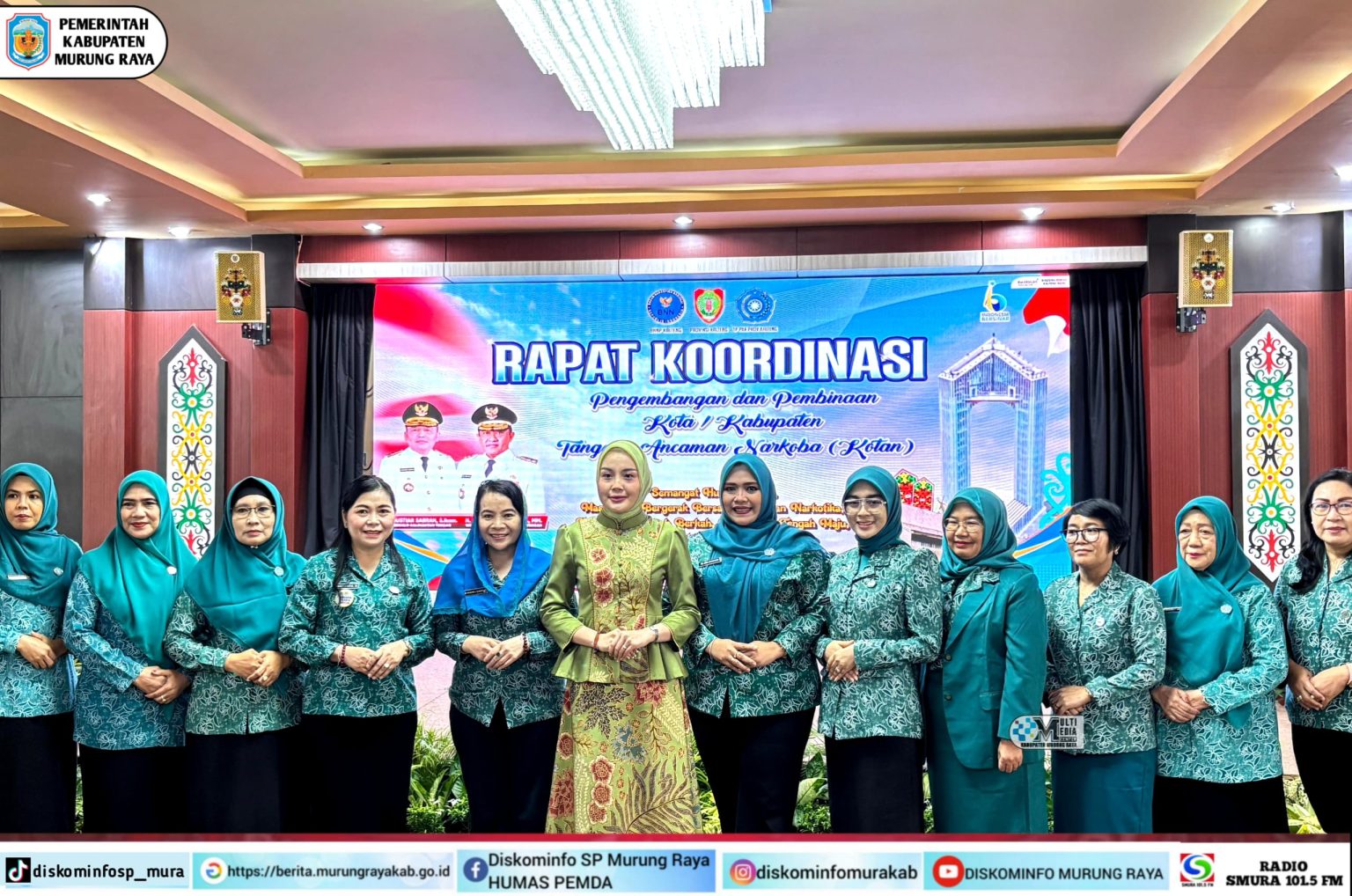Wakil Ketua I TP-PKK Mura Ikuti Rakor Tanggap Ancaman Narkoba