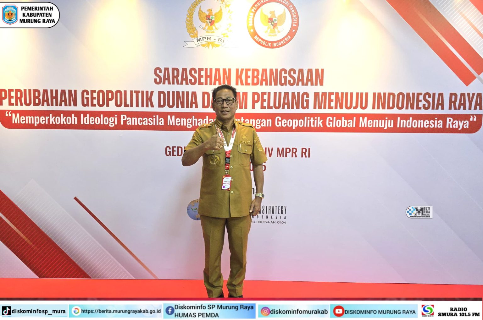 Bupati Murung Raya Hadiri Sarasehan Kebangsaan