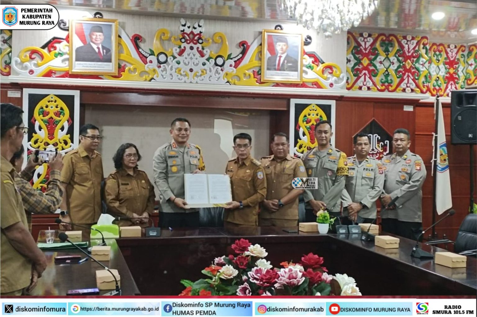 Penandatangan Addendum NPHD Pengamanan Pemilih Bupati Dan Wakil Bupati Mura