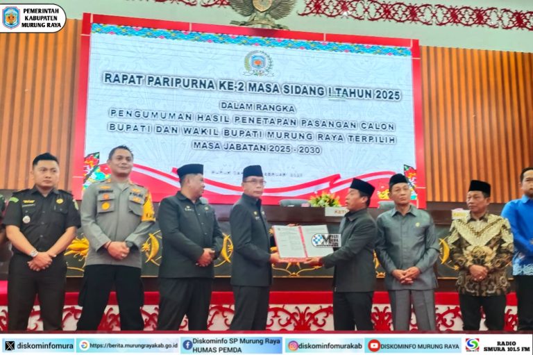 Dewan Umumkan Penetapan Paslon Bupati dan Wakil Bupati Mura