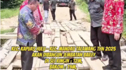 Bupati Wiyatno Tinjau Jembatan Kapuas Hulu dan Rumah Sakit Pujon