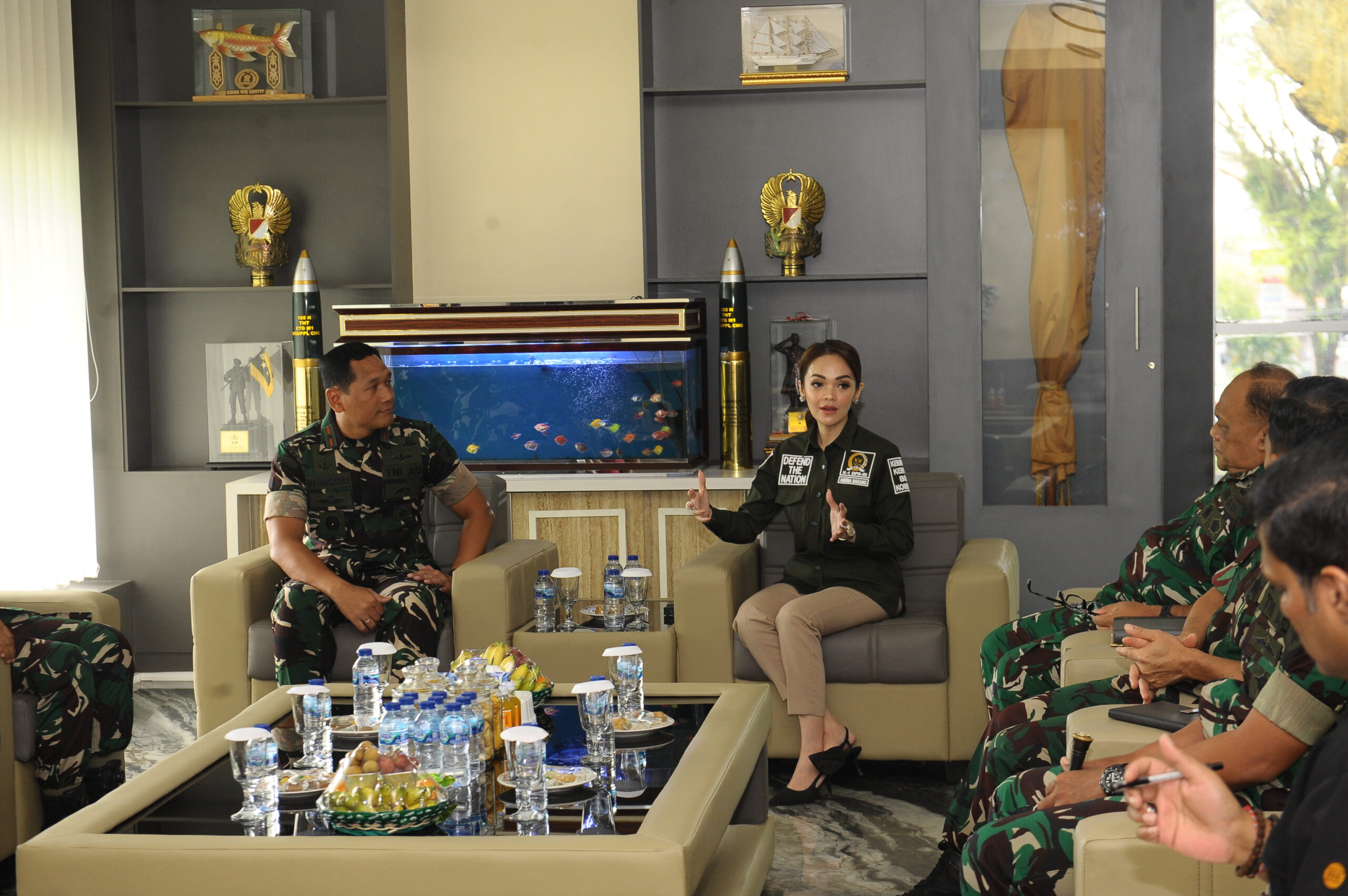 KUNJUNGAN SPESIFIK KE KOREM 102/PJG-Andina Narang Siap Bersinergi Pembentukan Kodam Tambun Bungai