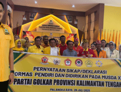 Fairid Naparin Kian Kokoh Jadi Ketua Golkar Kalteng 