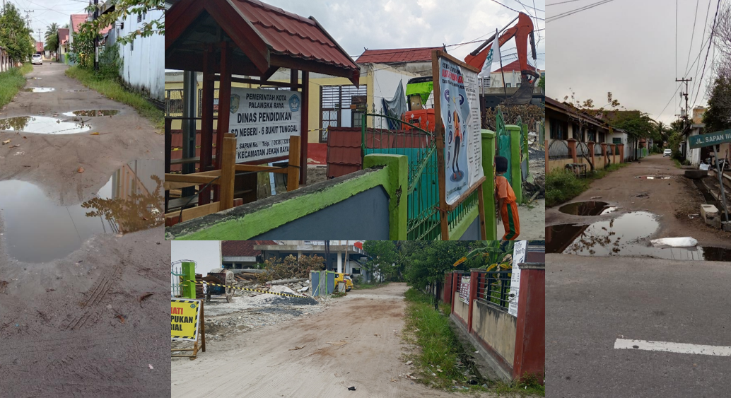 Orang Tua Murid SDN 6 Bukit Tunggal Keluhkan Rusaknya Jalan Menuju Sekolah