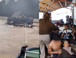 Tongkang Batu Bara Tabrak Taksi Kelotok