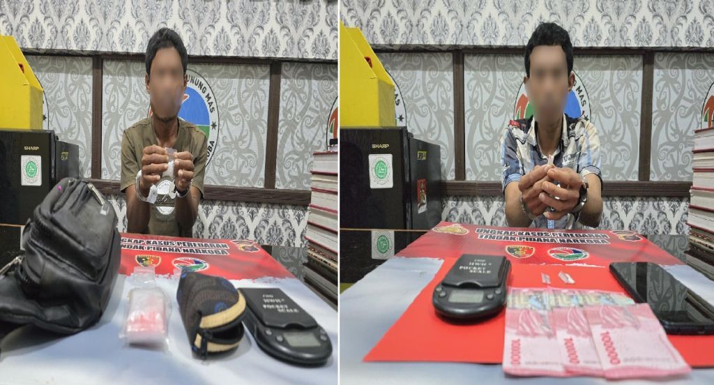 Tangkap 2 Pria, Polres Gumas Sita 11 Gram Sabu