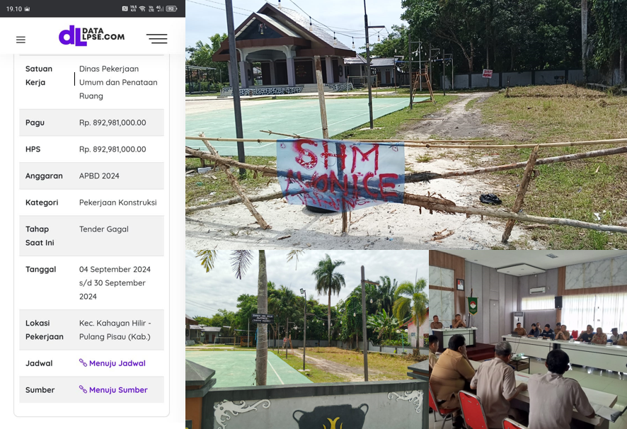 Sengketa Berlanjut, Pemilik Tanah Portal Lapangan Handep Hapakat