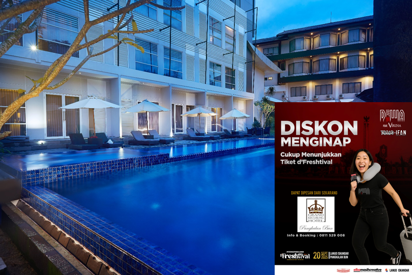 Grand Kecubung Hotel Berikan Diskon 40 Persen, Tunjukkan Tiket D'Freshtival Volume Ke 2