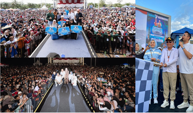 Raffi Ahmad Meriahkan Huma Betang dan Jalan Sehat Bersama Gubernur