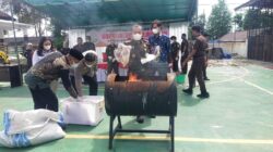 Kejari Kobar Musnahkan 307,31 Gram Sabu dan 46,05 Gram Ganja