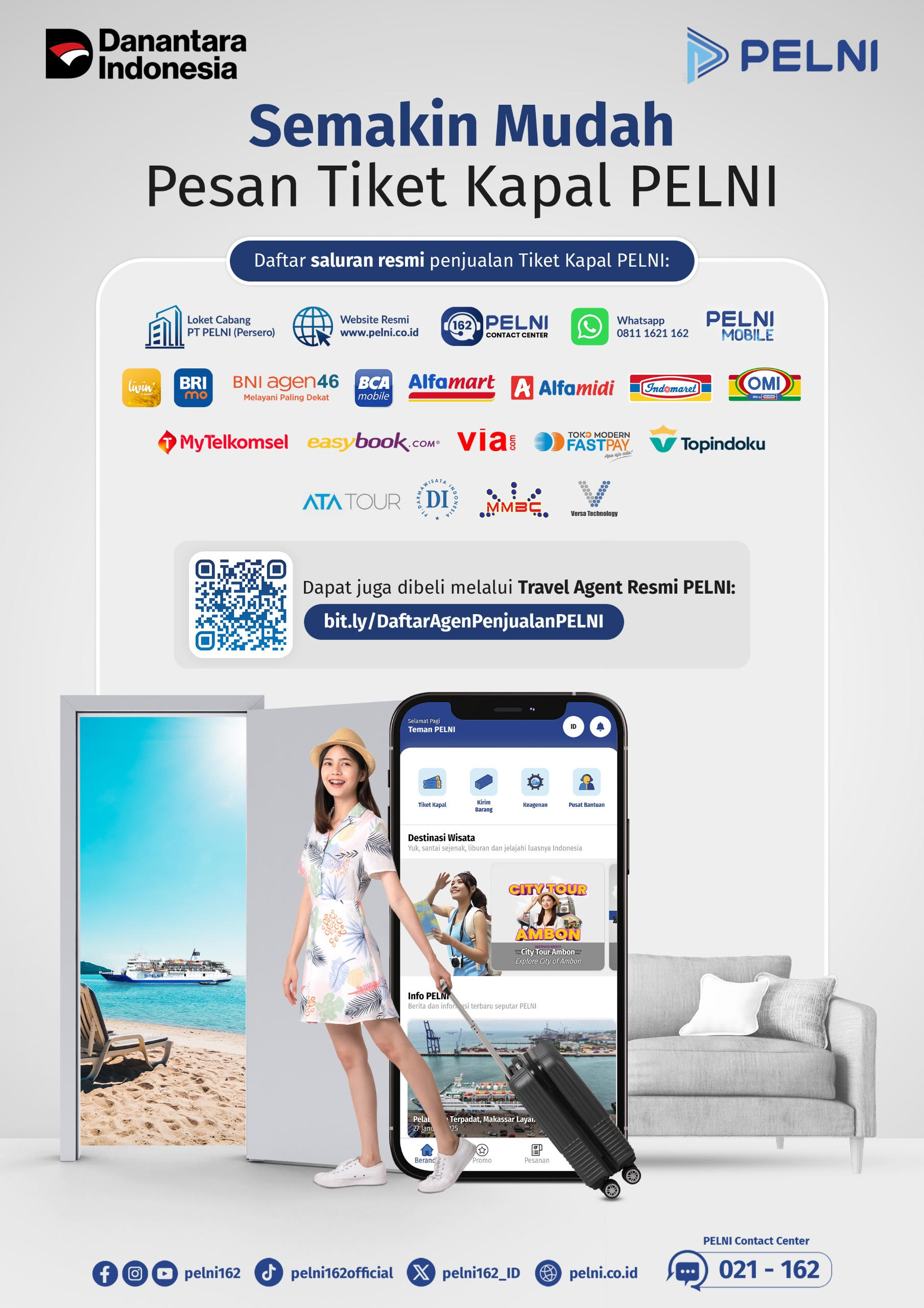 PEMBELIAN TIKET KAPAL PELNI SEMAKIN MUDAH, TERSEDIA MELALUI 20 CHANNEL ONLINE RESMI