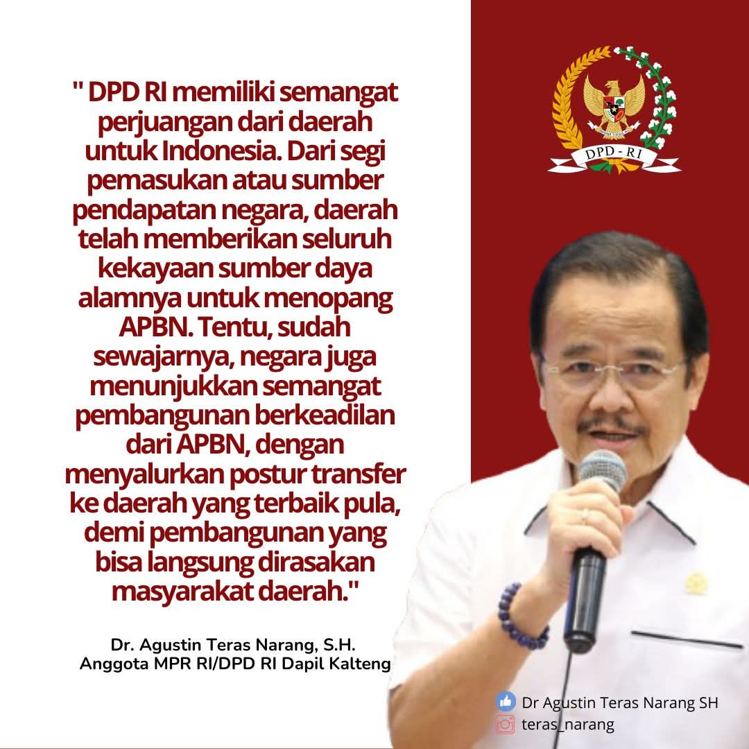 DPD RI Soroti Turunnya Alokasi Transfer ke Daerah