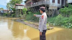 Polsek Seruyan Tengah Cek Debit Sungai