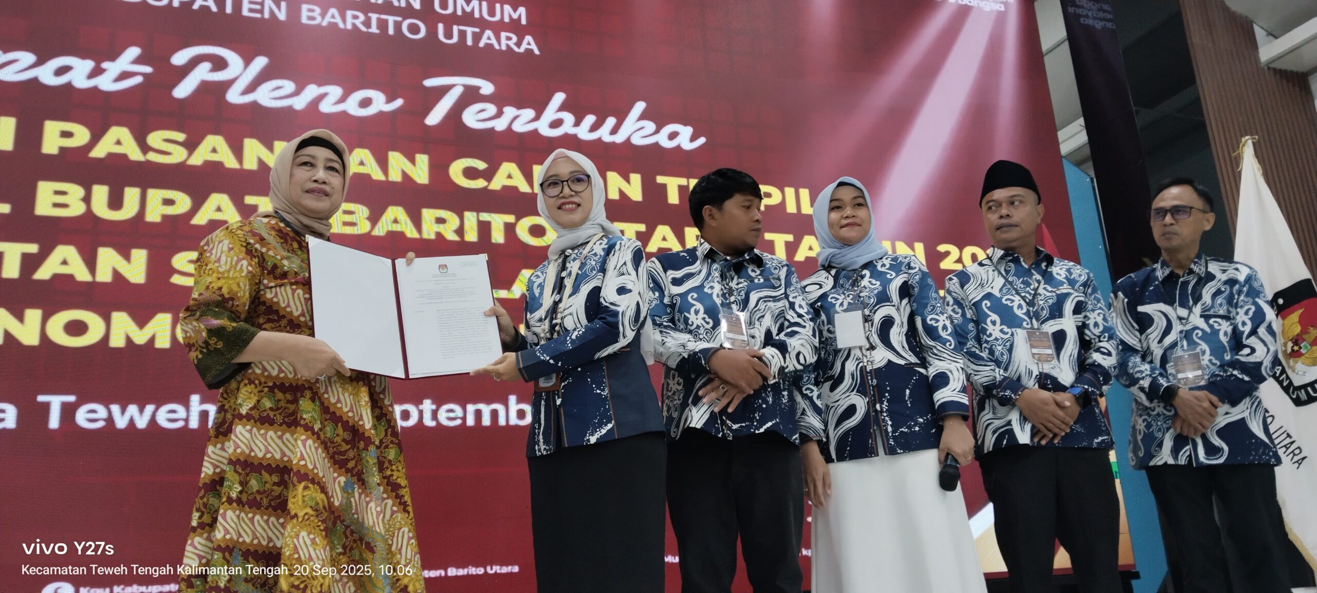 Ketua DPRD Barut Terima Salinan SK Penetapan Paslon Terpilih, Apresiasi Kinerja KPU