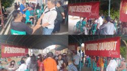 Pengobatan dan Pijat Refleksi Gratis di Pesta Anak dan KKR Pelajar Barito Timur