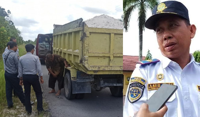 Truk Angkutan Pasir Wajib Gunakan Penutup Truk Angkutan Pasir Wajib Gunakan Penutup